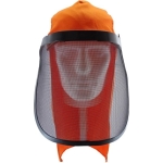 BONE ROCADOR LARANJA C/ PROTETOR FACIAL 8P PROTETOR NUCA 30CM - Imagem 2