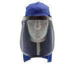 BONE ROCADOR AZUL C/ PROTETOR FACIAL 8P PROTETOR NUCA 30CM - Imagem 2